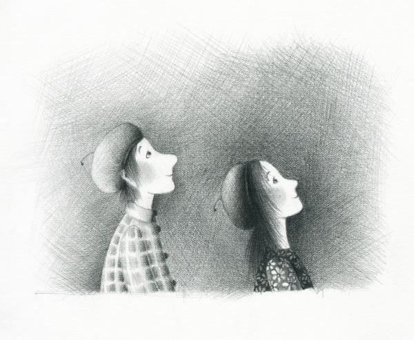 Illustratsioonid. Mari Sagur "Kõrgel". Grafiit