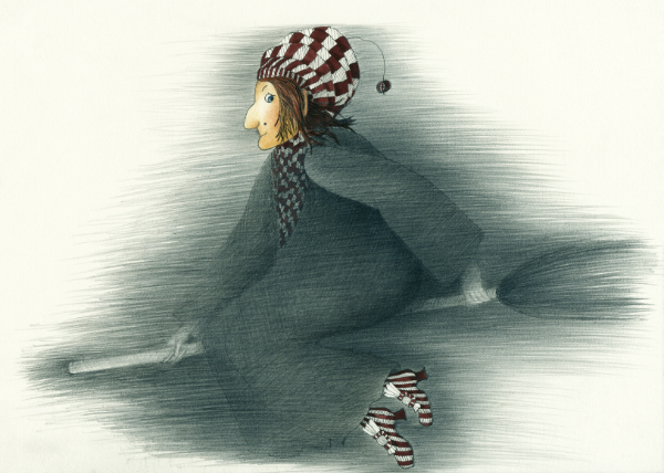 Illustratsioonid. Mari Sagur "Elegantne moor". Grafiit, akvarell, värvipliiats