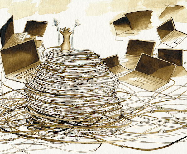 Illustratsioonid. Mari Sagur "Kaablikuningas". Akrüültint