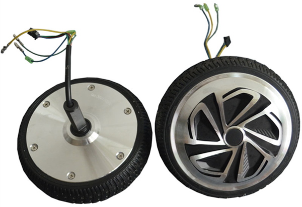 The most common wheels of a hoverboard