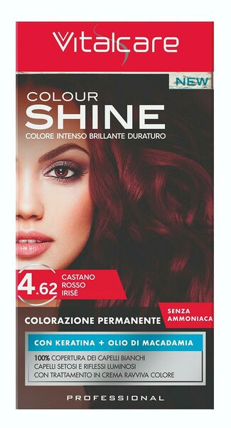 Vitalcare colour shine juuksevärv 4.62 punakaspruun