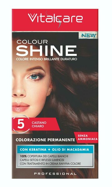 Vitalcare colour shine juuksevärv 5 helepruun