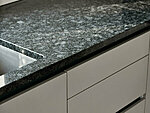 granite worktop with painted front panels