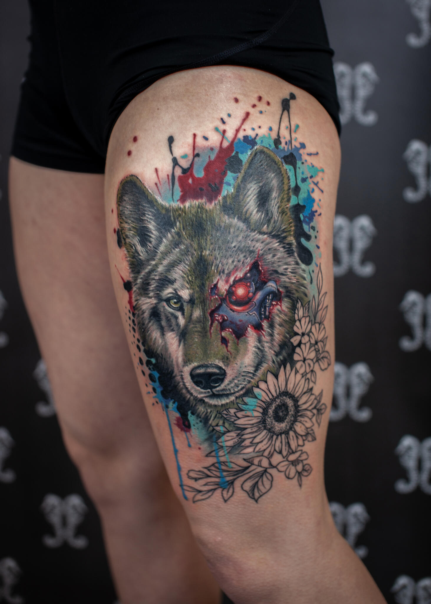 Skin Machine Tattoo Studio - Wolf-VEGVISIR tattoo by AKKY @akash_marotkar  @skinmachinetattoo . #wolftattoo #inkedmen #customtattoo #skinmachinetattoo  #artist | Facebook