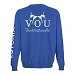 Vou royal sinine unisex dressipluus tagant