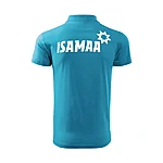 Isamaa single j meeste polo atoll blue suur logo seljal