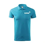 Isamaa single j meeste polo atoll blue väike logo ees vasakul