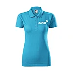 Isamaa single j w naiste polo atoll blue väike logo ees vasakul