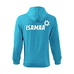 Isamaa trendy zipper meeste kapuutsi ja lukuga pusa atoll blue suur logo seljal
