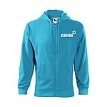 Isamaa trendy zipper meeste kapuutsi ja lukuga pusa atoll blue väike logo ees