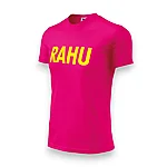 Rahumäe põhikool laste magenta spordisärk logo kollane eest