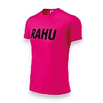 Rahumäe põhikool laste magenta spordisärk logo must eest