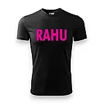 Rahumäe põhikool meeste must spordisärk logo roosa eest