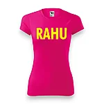Rahumäe põhikool naiste magenta spordisärk logo kollane eest