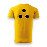 Rahumäe põhikool unisex kollane särk logo must tagant