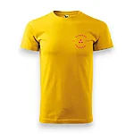 Rahumäe põhikool unisex kollane särk logo roosa eest