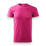 Rahumäe põhikool unisex magenta särk logo kollane eest