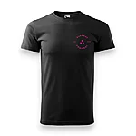 Rahumäe põhikool unisex must särk logo roosa eest
