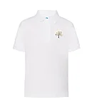 Tallinna tondi kool laste logoga valge polo wear print