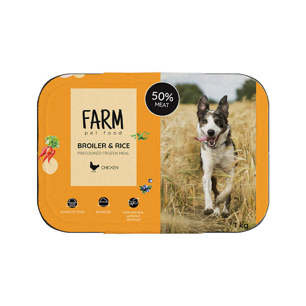 Farm preecooked frozen dogs broiler rice