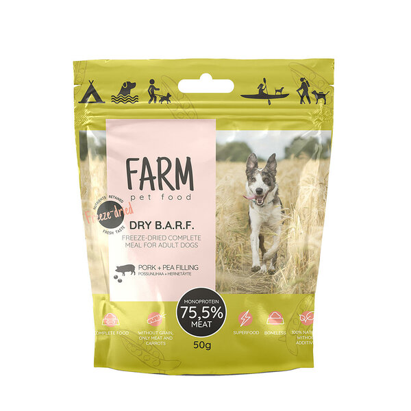 Farm dry barf pork+peas