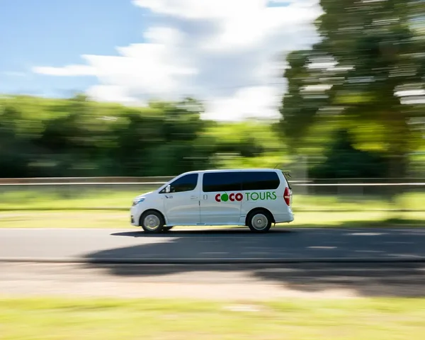 A Cocotours van on a Puerto Plata airport transfer