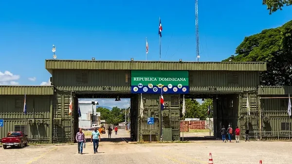 Dominican-Haiti border at Comendador in Elías Piña province