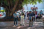 Street musicians on Columbus Square in Santo Domingo