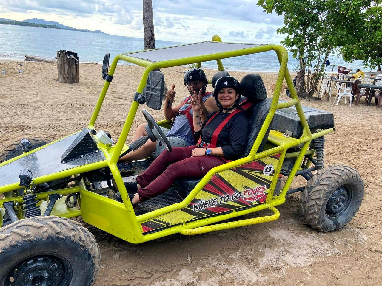 Having fun on a buggy tour with Cocotours.