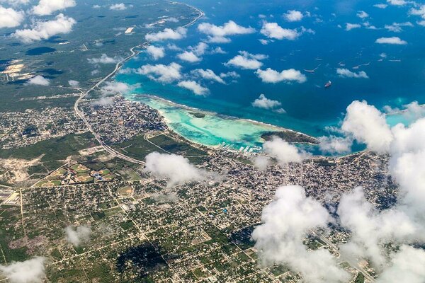 Punta Cana nach Boca Chica  Luftbild Foto