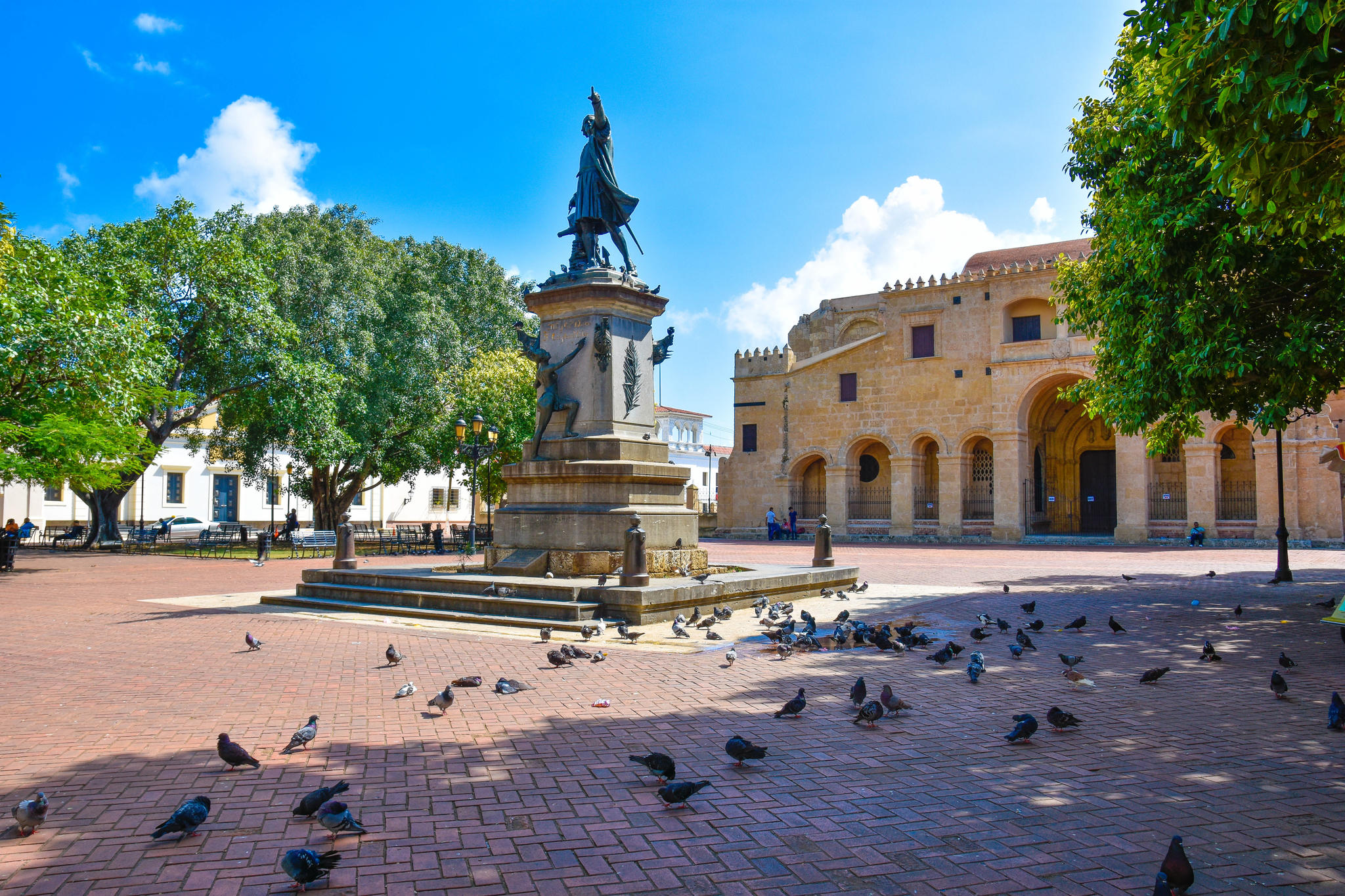 Columbus Park in the colonial zone which we visit on our Santo Domingo city tours