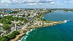 Aerial view of the Santo Domingo promenade, also known as the malecón