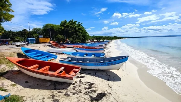 boats on Pedernales beach