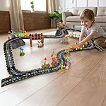 Luminous magnetic car race track 2 vehicles 310 elements 181250