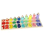 Montessori wooden number sorter 3in1 13x36cm 148846