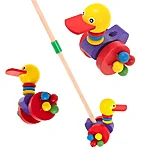 Pusher on a stick wooden walking duck 84991