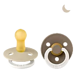 Bibs round night pacifiers vanilla dark oak