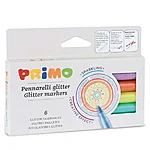 Glitter viltpliiatsid primo 6 varvi