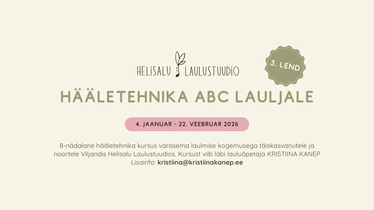 Hääletehnika ABC Helisalu laulustuudios