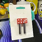 Img 5646dice door lock knob glitter flake red 2