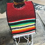 Bottle poncho maroon 2