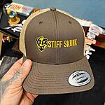 Brown trucker hat stiffskunk