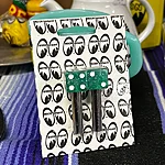 Dice door lock knob glitter flake green 2