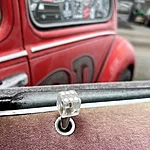 Dice door lock knob glitter flake white transparent 5