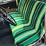 Green white serape 1