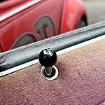 Mooneyes black logo ball door lock knob 1