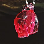 Skull keychain red 3