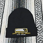 Stiff skunk support your local murderer beanie 1