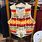Vintage pendleton chief joseph southwestern aztec pattern wool vest 