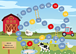 Colorful creative farm animals game a4 document  1